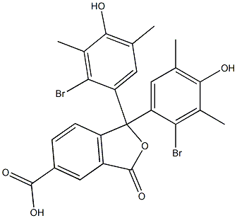 1,1-Bis(2-bromo-4-hydroxy-3,5-dimethylphenyl)-1,3-dihydro-3-oxoisobenzofuran-5-carboxylic acid Struktur