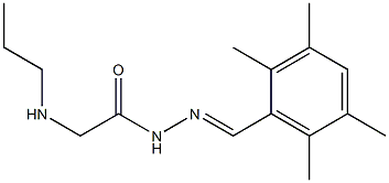 N-Propylglycine N'-(2,3,5,6-tetramethylbenzylidene) hydrazide Struktur