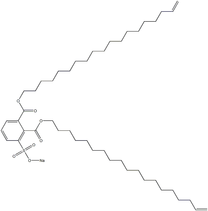 3-(Sodiosulfo)phthalic acid di(18-nonadecenyl) ester Struktur