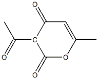 3-Acetyl-2,4-dihydro-2,4-dioxo-6-methyl-3H-pyran-3-ide Struktur