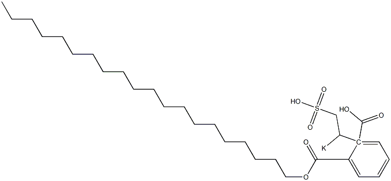 Phthalic acid 1-icosyl 2-(1-potassiosulfoethyl) ester Struktur