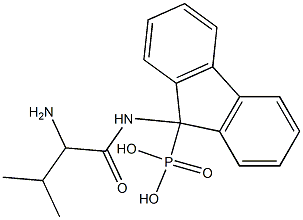 [9-[(2-Amino-3-methylbutyryl)amino]-9H-fluoren-9-yl]phosphonic acid Struktur