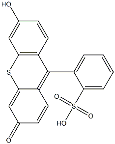 2-(6-Hydroxy-3-oxo-3H-thioxanthen-9-yl)benzenesulfonic acid Struktur