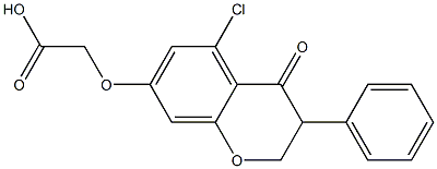 [[(5-Chloro-3,4-dihydro-4-oxo-3-phenyl-2H-1-benzopyran)-7-yl]oxy]acetic acid Struktur