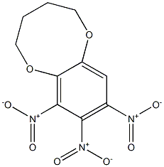 2,3,4,5-Tetrahydro-7,8,9-trinitro-1,6-benzodioxocin Struktur