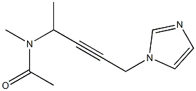 N-Methyl-N-[1-methyl-4-(1H-imidazol-1-yl)-2-butynyl]acetamide Struktur