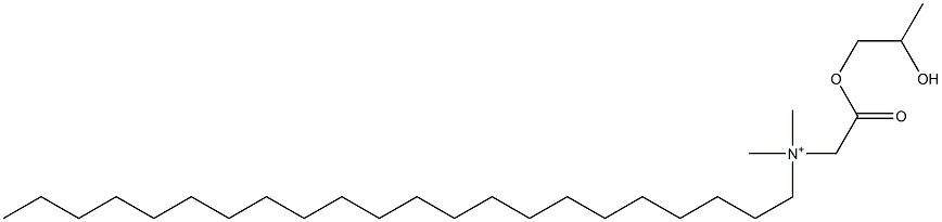 N-[(2-Hydroxypropoxy)carbonylmethyl]-N,N-dimethyl-1-docosanaminium Struktur