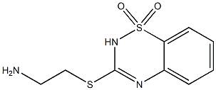 3-(2-Aminoethylthio)-2H-1,2,4-benzothiadiazine 1,1-dioxide Struktur