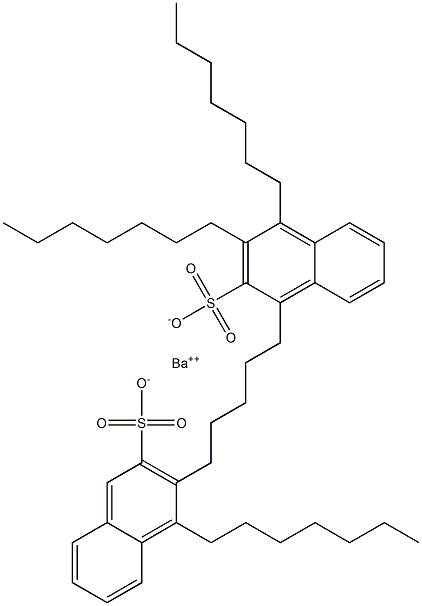 Bis(3,4-diheptyl-2-naphthalenesulfonic acid)barium salt Struktur