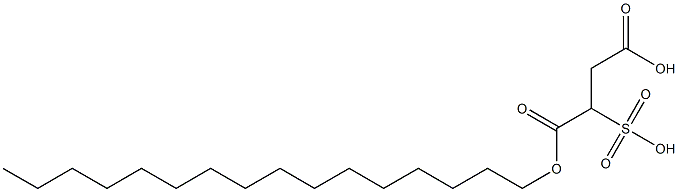 2-(Hydroxysulfonyl)butanedioic acid hydrogen 1-hexadecyl ester Struktur