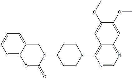 3-[1-(6,7-Dimethoxy-4-quinazolinyl)-4-piperidinyl]-3,4-dihydro-2H-1,3-benzoxazin-2-one Struktur