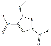 (5R)-4-Nitro-2-nitro-5-methoxy-2,5-dihydrothiophen-2-ide Struktur