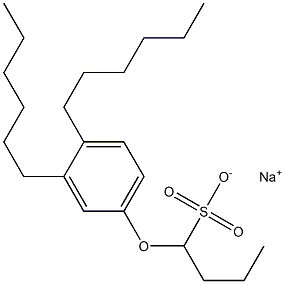 1-(3,4-Dihexylphenoxy)butane-1-sulfonic acid sodium salt Struktur