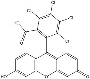 2,3,4,5-Tetrachloro-6-(6-hydroxy-3-oxo-3H-xanthen-9-yl)benzoic acid Struktur