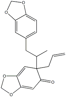 6-[2-(1,3-Benzodioxol-5-yl)-1-methylethyl]-6-(2-propenyl)-1,3-benzodioxol-5(6H)-one Struktur