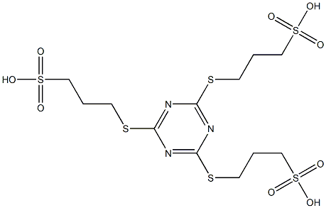 3,3',3''-[1,3,5-Triazine-2,4,6-triyltris(thio)]tris[1-propanesulfonic acid] Struktur