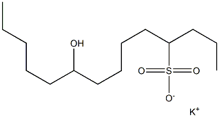 9-Hydroxytetradecane-4-sulfonic acid potassium salt Struktur