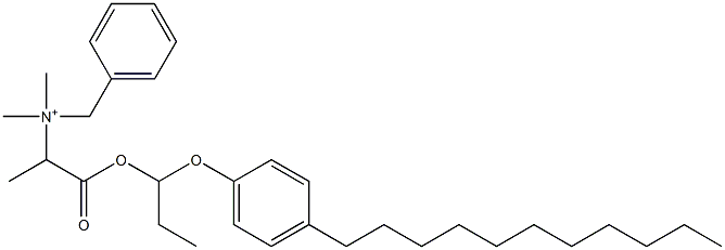 N,N-Dimethyl-N-benzyl-N-[1-[[1-(4-undecylphenyloxy)propyl]oxycarbonyl]ethyl]aminium Struktur