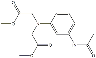 m-[N,N-Bis(methoxycarbonylmethyl)amino]acetanilide Struktur