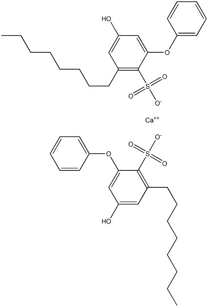 Bis(5-hydroxy-3-octyl[oxybisbenzene]-2-sulfonic acid)calcium salt Struktur