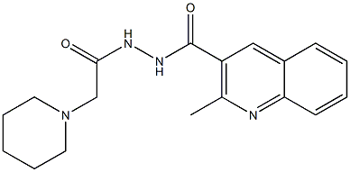 N'-(Piperidinoacetyl)-2-methylquinoline-3-carbohydrazide Struktur