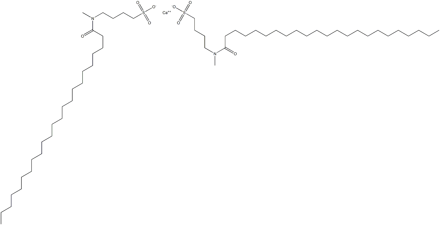 Bis[4-[N-(1-oxotricosyl)-N-methylamino]-1-butanesulfonic acid]calcium salt Struktur