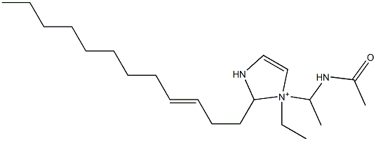 1-[1-(Acetylamino)ethyl]-2-(3-dodecenyl)-1-ethyl-4-imidazoline-1-ium Struktur