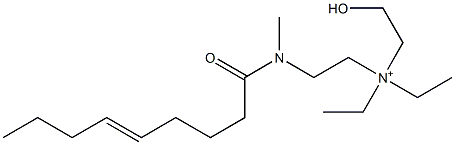 2-[N-Methyl-N-(5-nonenoyl)amino]-N,N-diethyl-N-(2-hydroxyethyl)ethanaminium Struktur