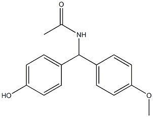 N-[(4-Methoxyphenyl)(4-hydroxyphenyl)methyl]acetamide Struktur