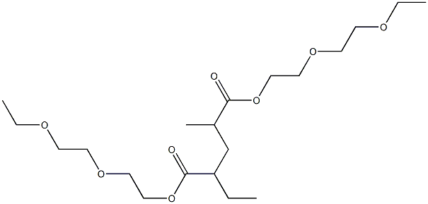 2-Ethyl-4-methylglutaric acid bis[2-(2-ethoxyethoxy)ethyl] ester Struktur