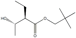 (2R,3S)-2-Ethyl-3-hydroxybutyric acid 2,2-dimethylpropyl ester Struktur