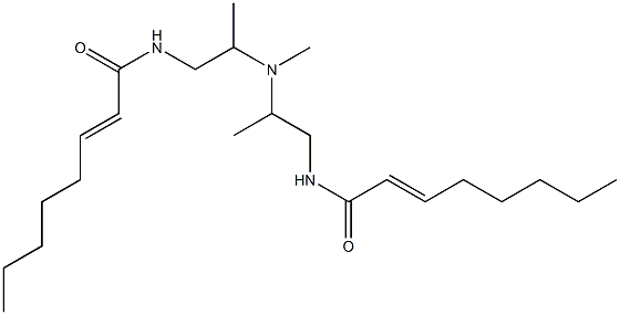 N,N'-[Methyliminobis(2-methyl-2,1-ethanediyl)]bis(2-octenamide) Struktur