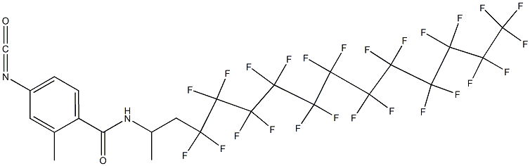 4-Isocyanato-2-methyl-N-[2-(pentacosafluorododecyl)-1-methylethyl]benzamide Struktur