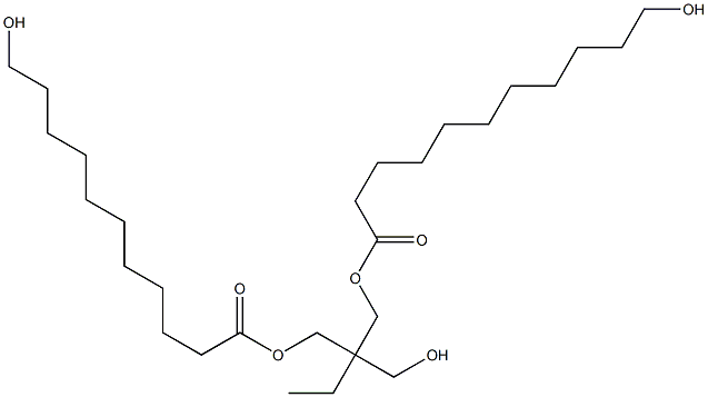 Bis(11-hydroxyundecanoic acid)2-ethyl-2-(hydroxymethyl)-1,3-propanediyl ester Struktur