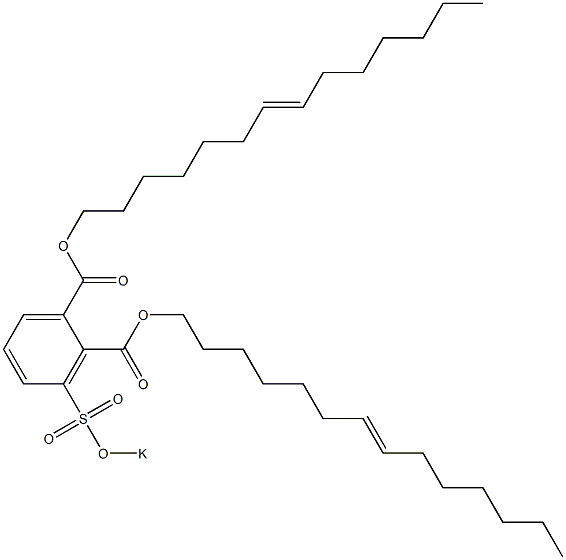 3-(Potassiosulfo)phthalic acid di(7-tetradecenyl) ester Struktur