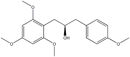 [R,(+)]-1-(p-Methoxyphenyl)-3-(2,4,6-trimethoxyphenyl)-2-propanol Struktur