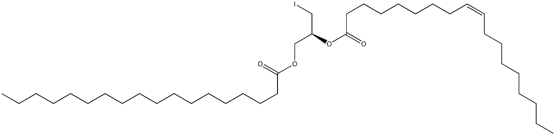 [S,(-)]-3-Iodo-1,2-propanediol 2-oleate 1-stearate Struktur