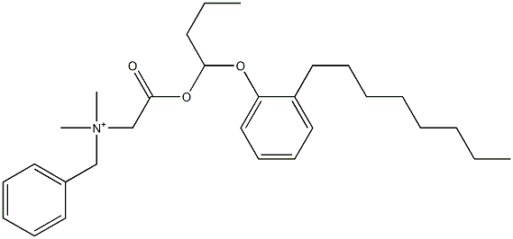 N,N-Dimethyl-N-benzyl-N-[[[1-(2-octylphenyloxy)butyl]oxycarbonyl]methyl]aminium Struktur