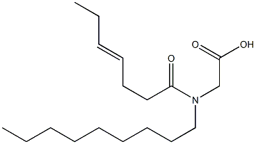 N-(4-Heptenoyl)-N-nonylglycine Struktur