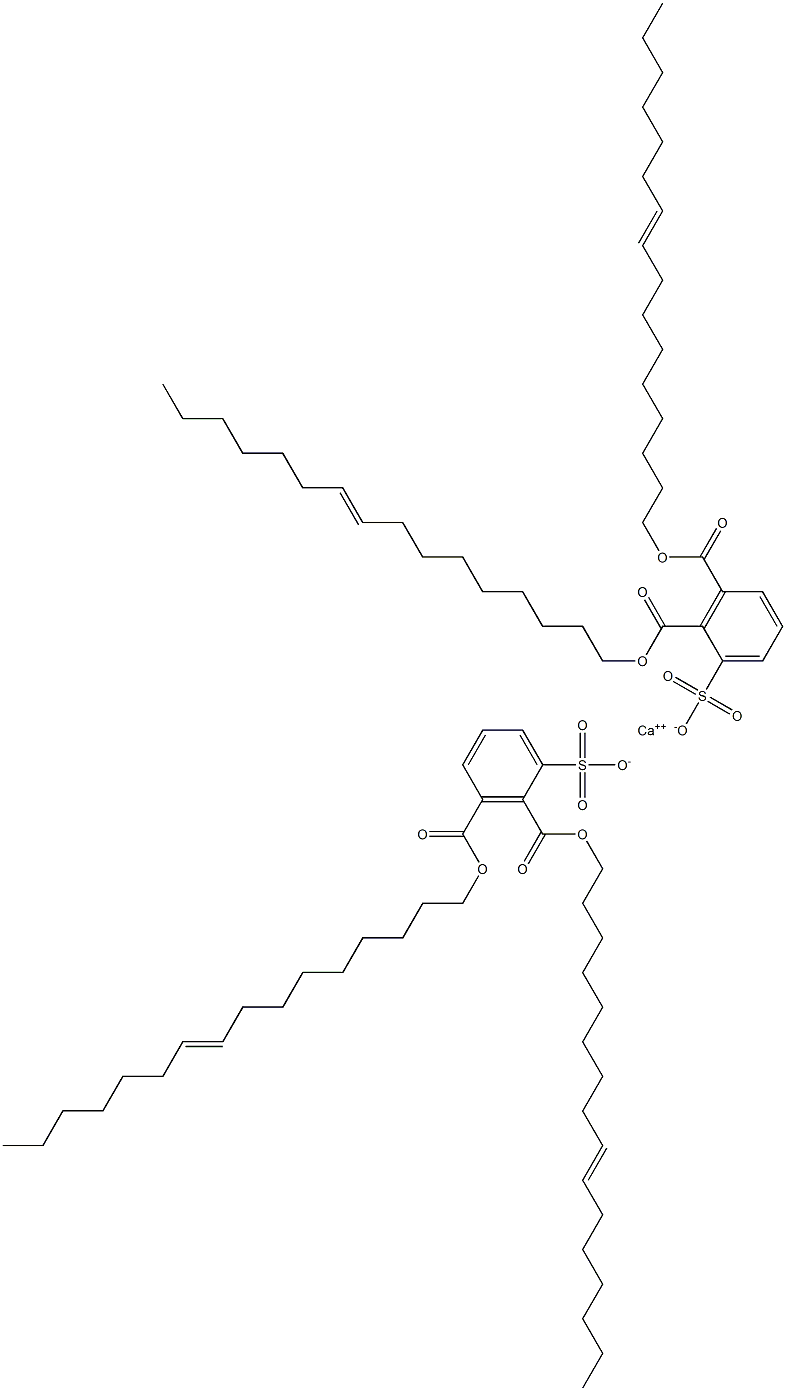 Bis[2,3-di(9-hexadecenyloxycarbonyl)benzenesulfonic acid]calcium salt Struktur