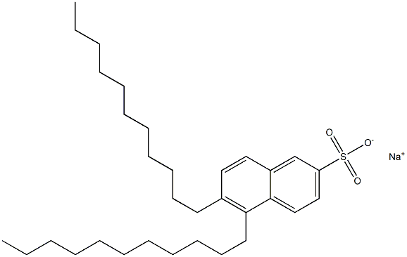 5,6-Diundecyl-2-naphthalenesulfonic acid sodium salt Struktur