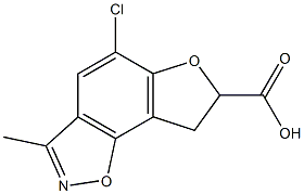 5-Chloro-7,8-dihydro-3-methylfuro[2,3-g][1,2]benzisoxazole-7-carboxylic acid Struktur