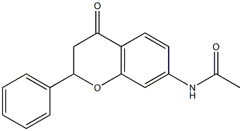 7-Acetylamino-2-phenylchroman-4-one Struktur