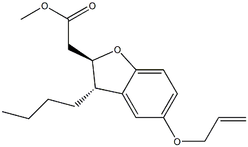 (2R,3S)-3-Butyl-5-[(2-propenyl)oxy]-2,3-dihydrobenzofuran-2-acetic acid methyl ester Struktur