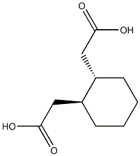 trans-Cyclohexane-1,2-diacetic acid Struktur