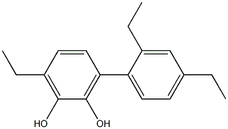 3-Ethyl-6-(2,4-diethylphenyl)benzene-1,2-diol Struktur