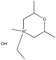 4-Ethyl-2,4,6-trimethylmorpholinium hydroxide Struktur