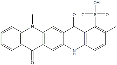 5,7,12,14-Tetrahydro-2,12-dimethyl-7,14-dioxoquino[2,3-b]acridine-1-sulfonic acid Struktur