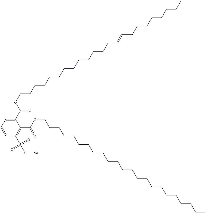 3-(Sodiosulfo)phthalic acid di(14-tricosenyl) ester Struktur