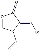 4,5-Dihydro-3-bromomethylene-4-ethenylfuran-2(3H)-one Struktur